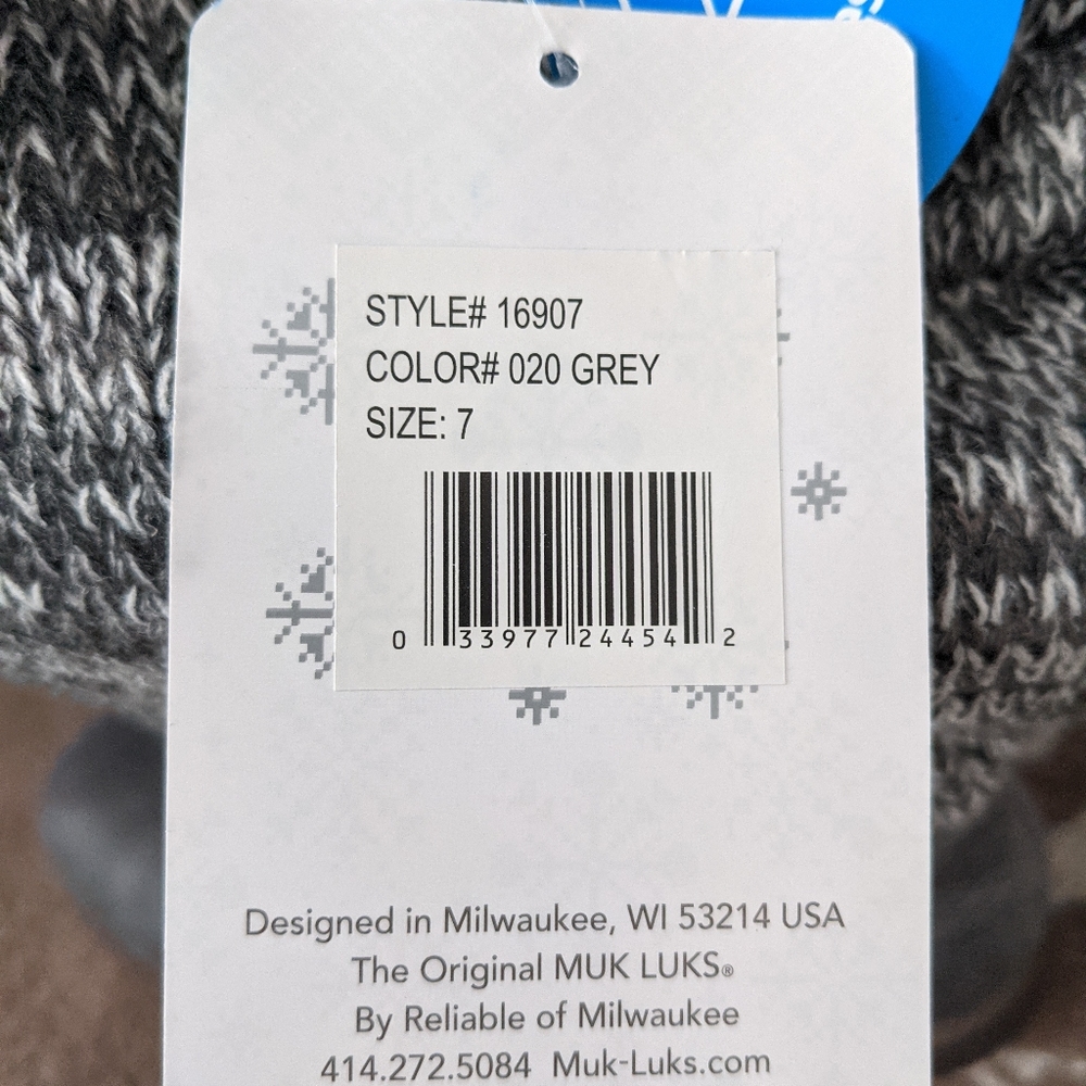 MUK LUKS Kailee Tall Boots Grey Marl Size 7